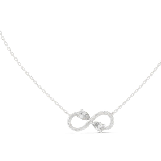 Pear Lab Grown Diamond Side-Stone Pendant