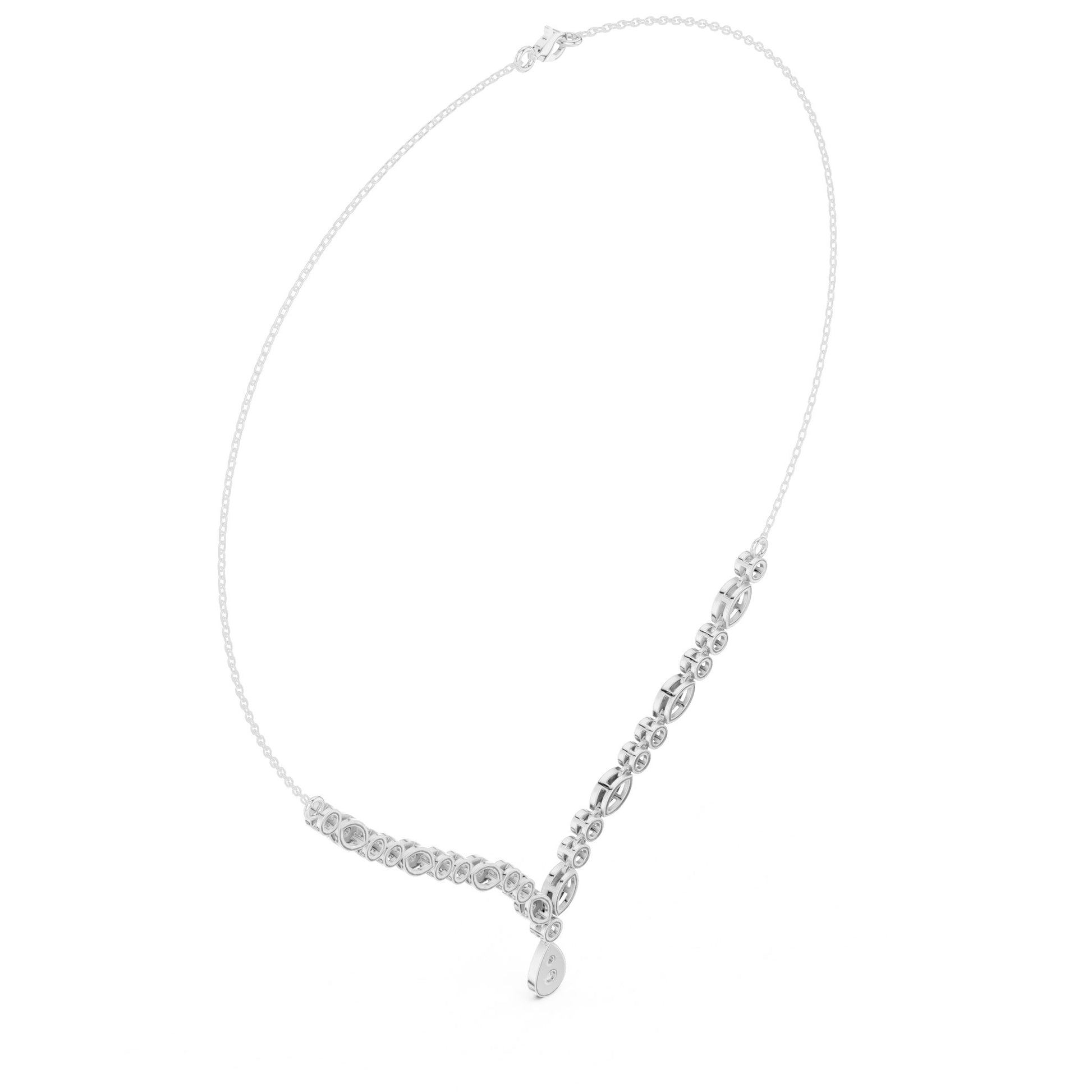 Pear Lab Grown Diamond Side-Stone Pendant