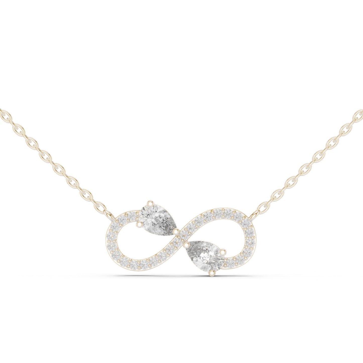 Pear Lab Grown Diamond Side-Stone Pendant