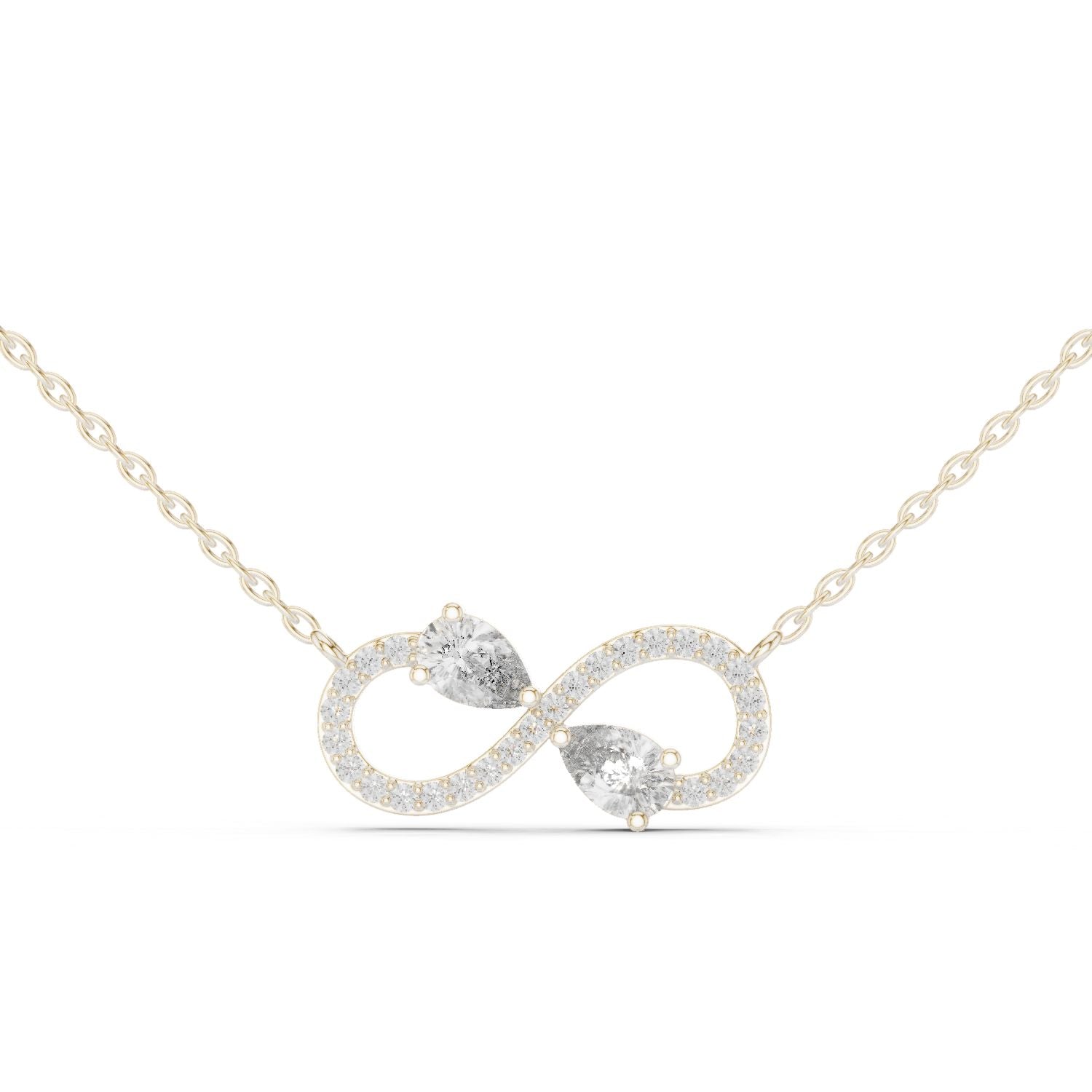 Pear Lab Grown Diamond Side-Stone Pendant