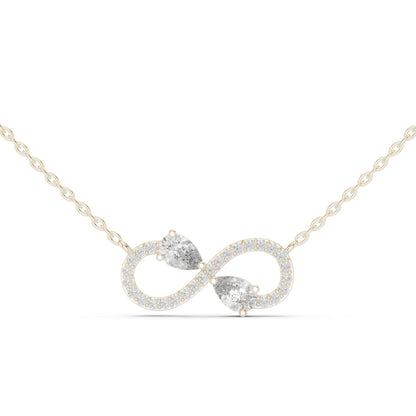 Pear Lab Grown Diamond Side-Stone Pendant