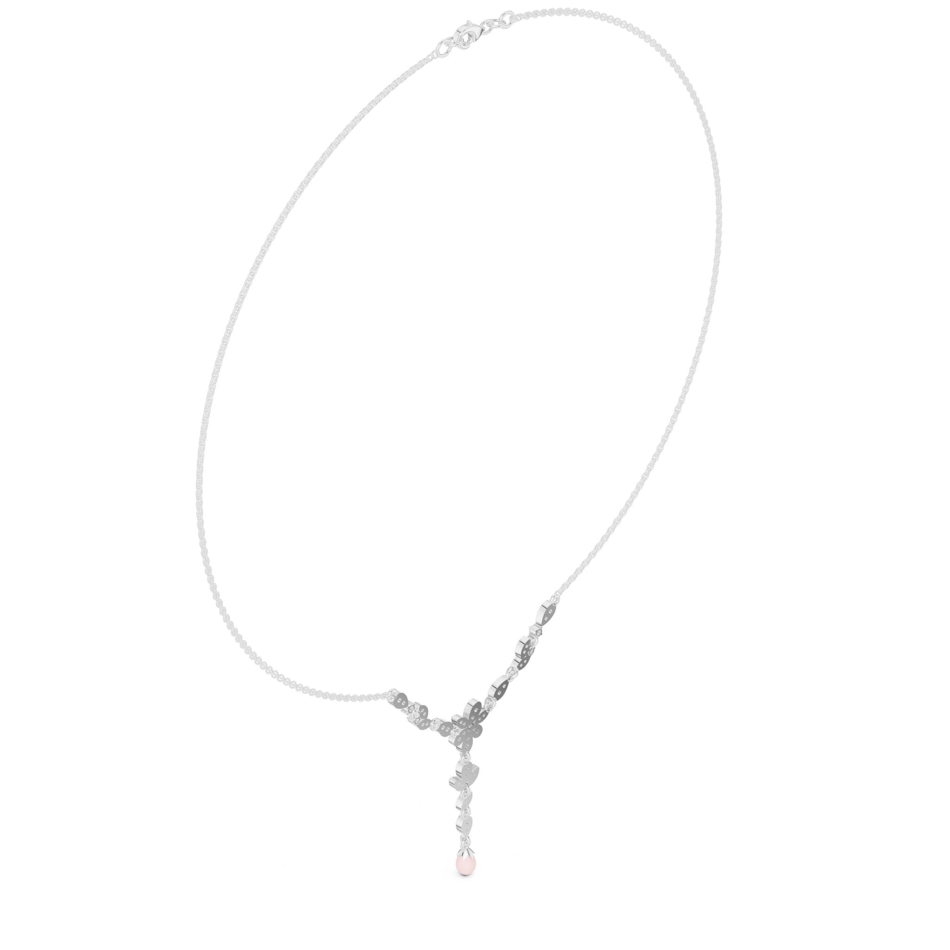 Pear Lab Grown Diamond Side-Stone Pendant