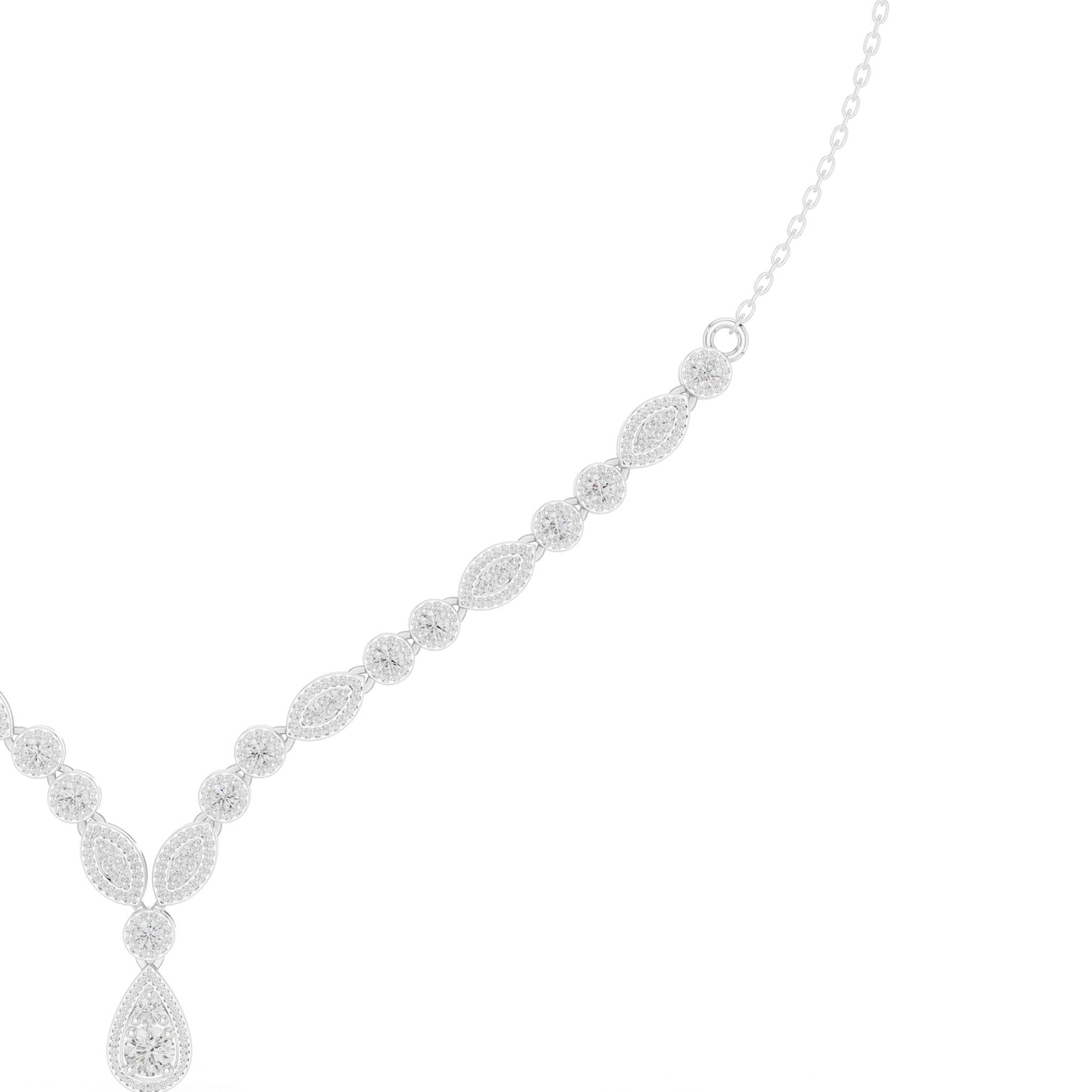 Pear Lab Grown Diamond Side-Stone Pendant