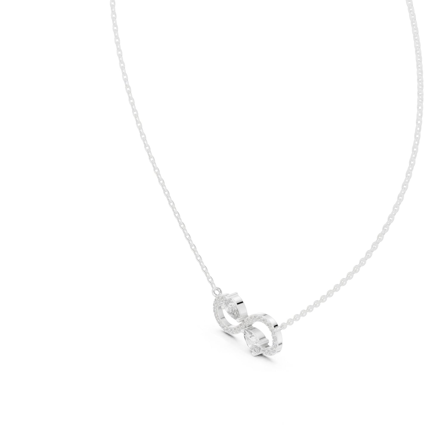 Pear Lab Grown Diamond Side-Stone Pendant