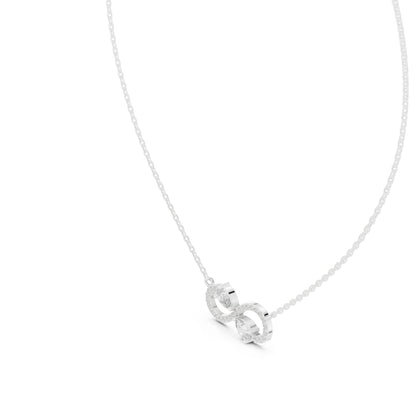 Pear Lab Grown Diamond Side-Stone Pendant