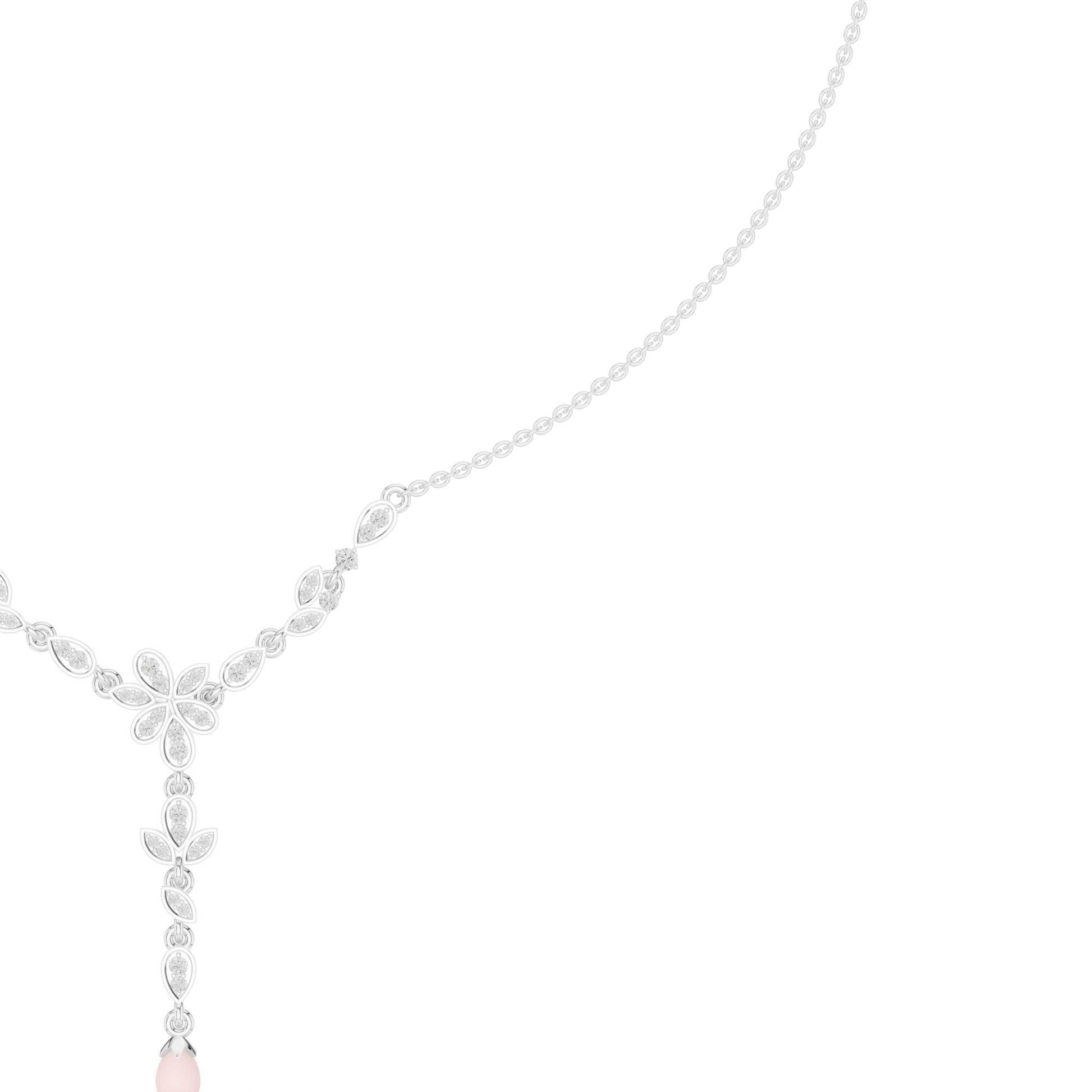 Pear Lab Grown Diamond Side-Stone Pendant
