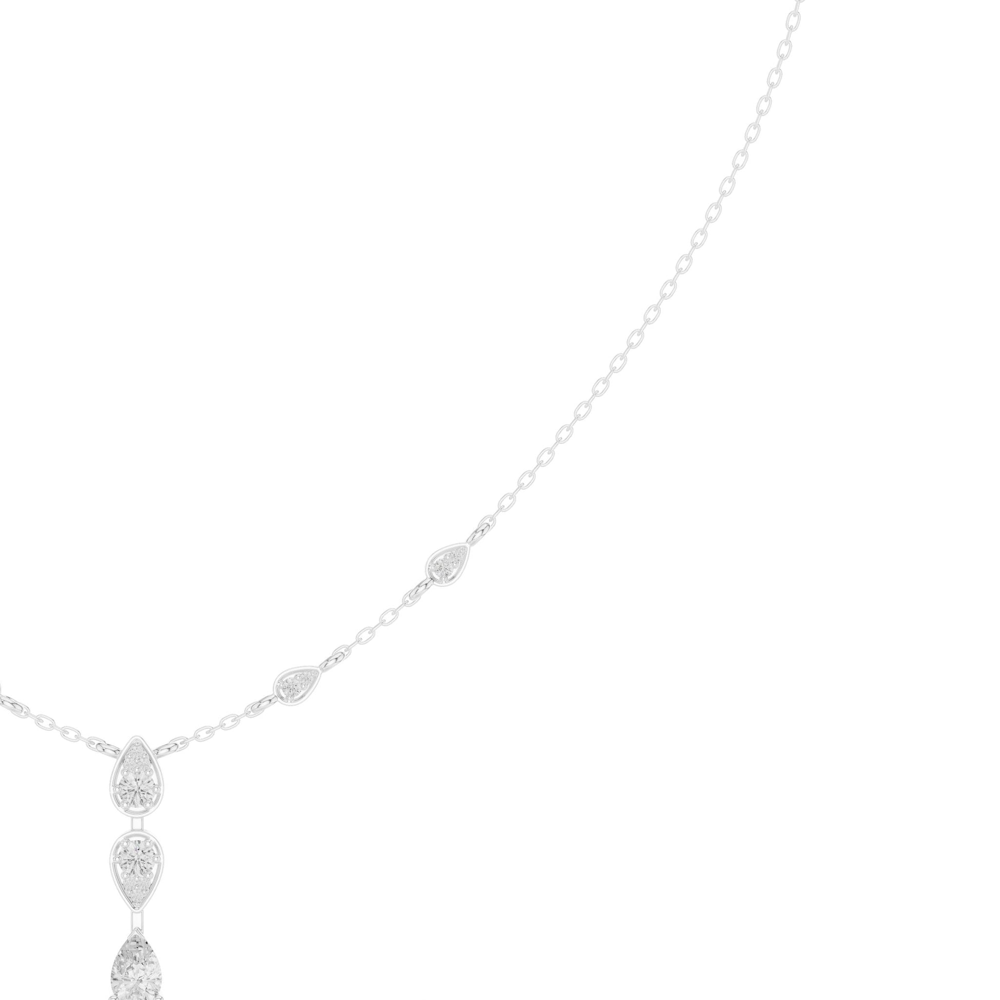 Pear Lab Grown Diamond Side-Stone Pendant