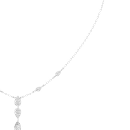 Pear Lab Grown Diamond Side-Stone Pendant