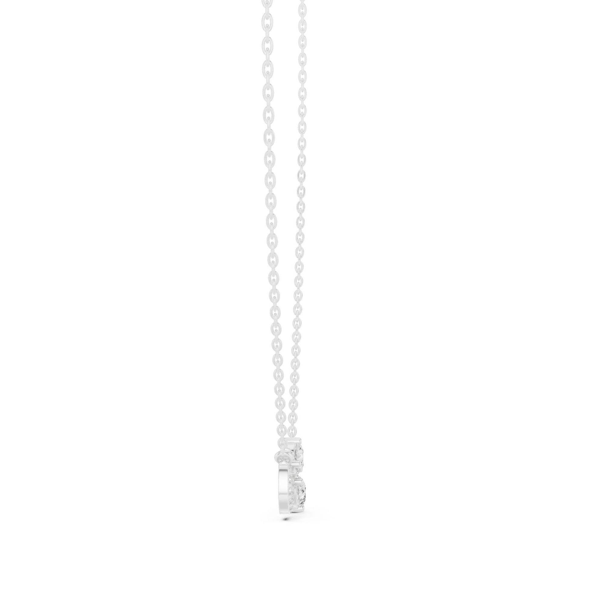 Pear Lab Grown Diamond Side-Stone Pendant