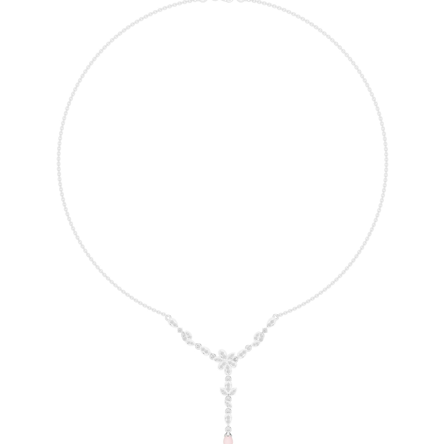 Pear Lab Grown Diamond Side-Stone Pendant