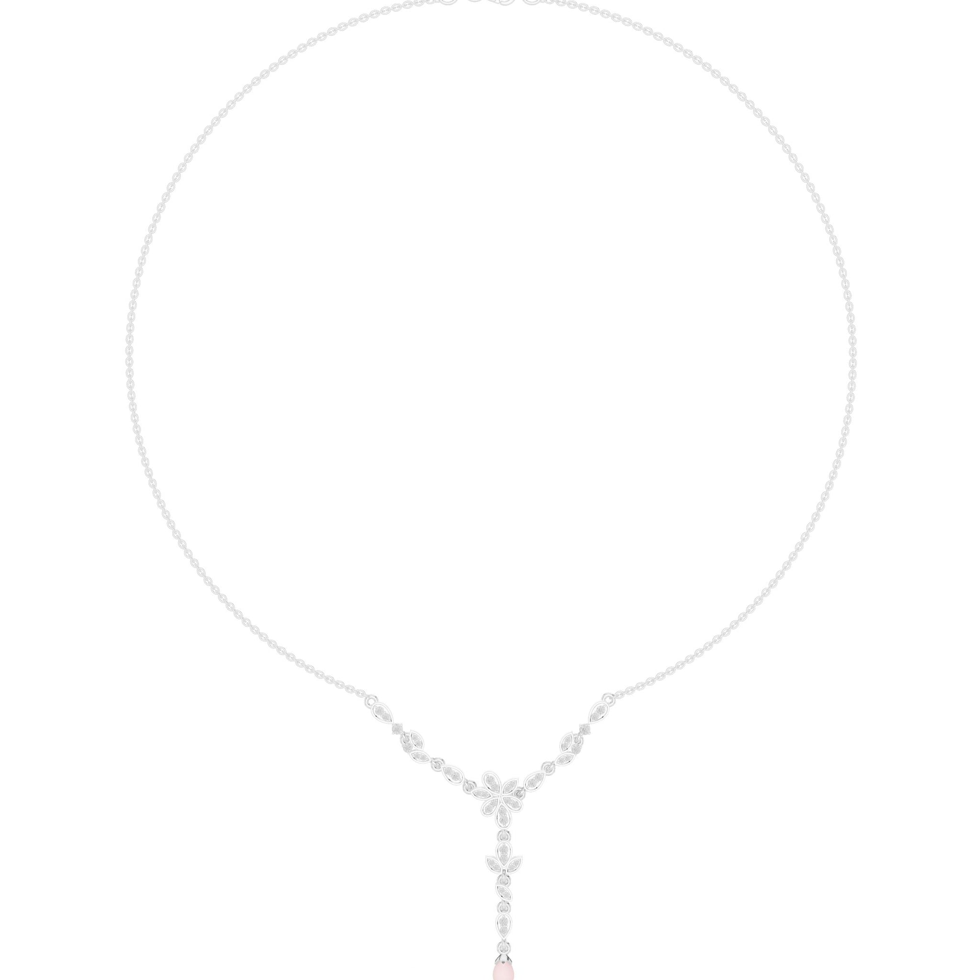 Pear Lab Grown Diamond Side-Stone Pendant