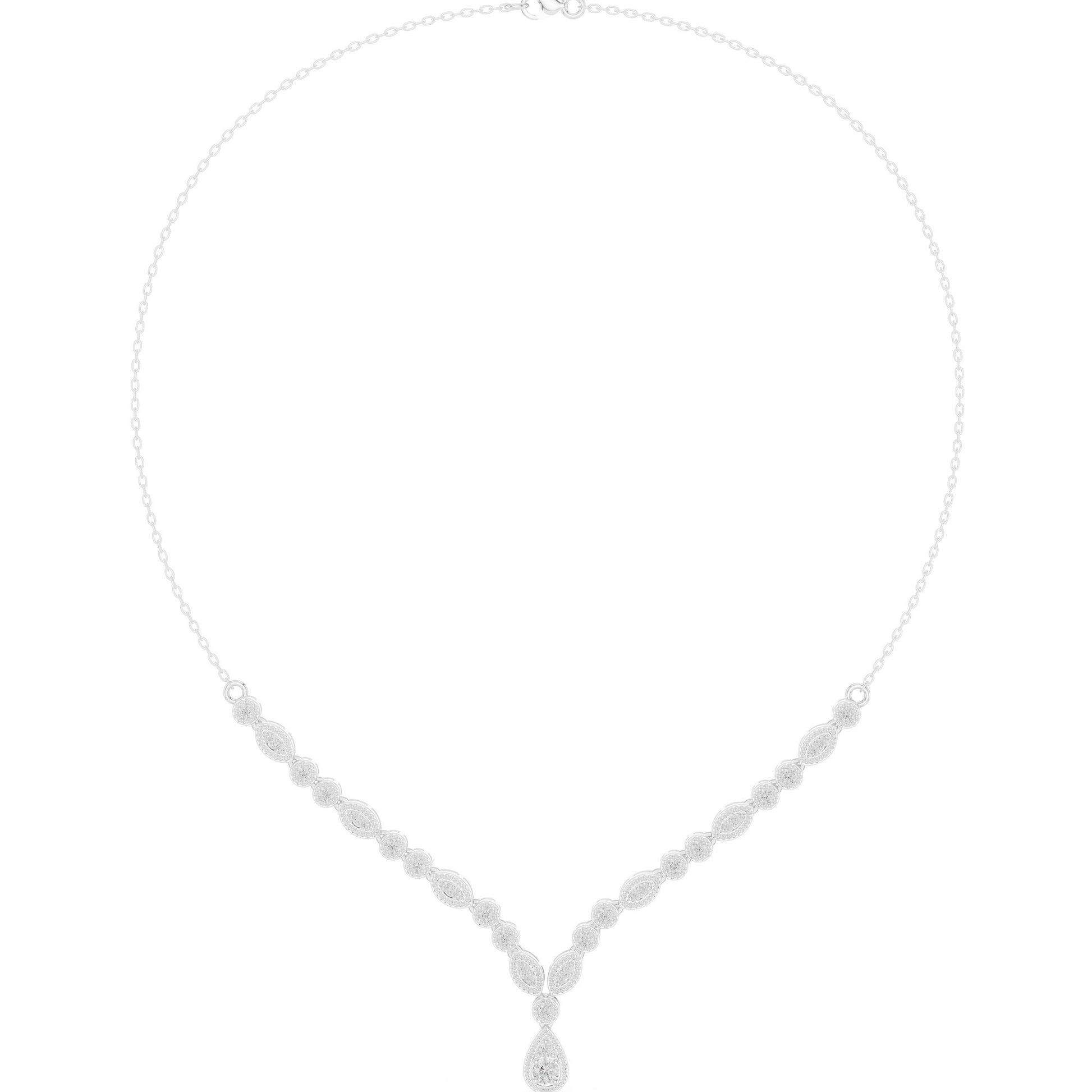 Pear Lab Grown Diamond Side-Stone Pendant