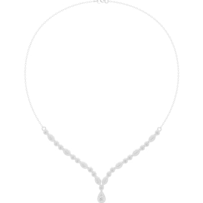 Pear Lab Grown Diamond Side-Stone Pendant