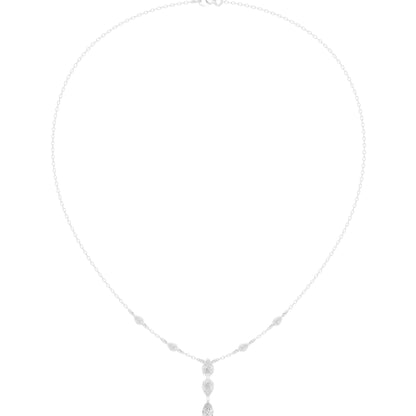Pear Lab Grown Diamond Side-Stone Pendant
