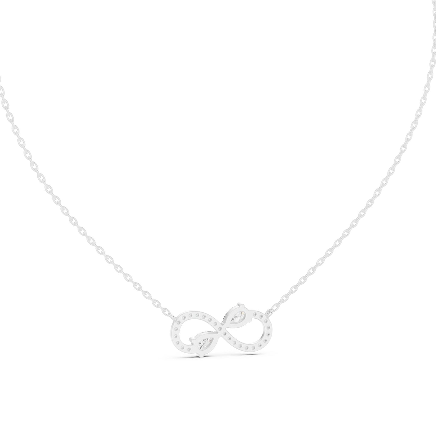 Pear Lab Grown Diamond Side-Stone Pendant
