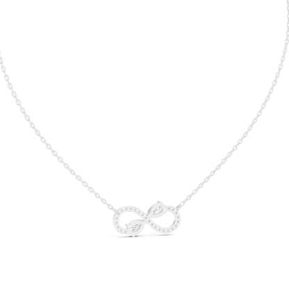 Pear Lab Grown Diamond Side-Stone Pendant