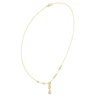 Pear Lab Grown Diamond Side-Stone Pendant