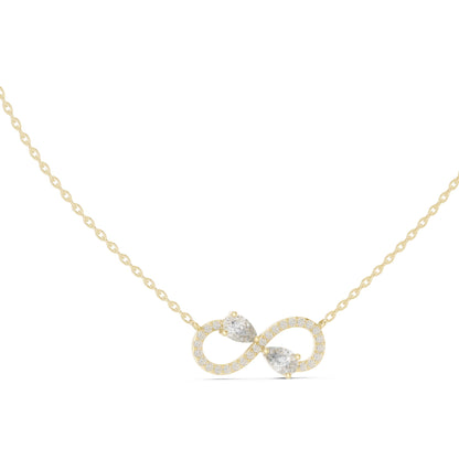 Pear Lab Grown Diamond Side-Stone Pendant