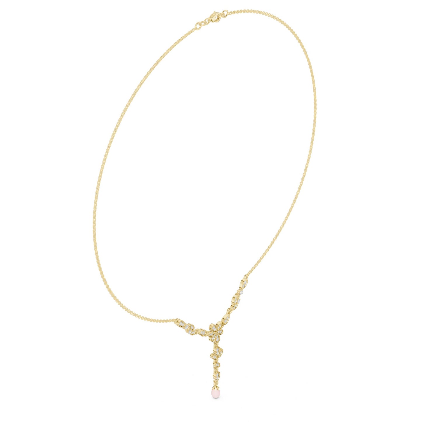 Pear Lab Grown Diamond Side-Stone Pendant