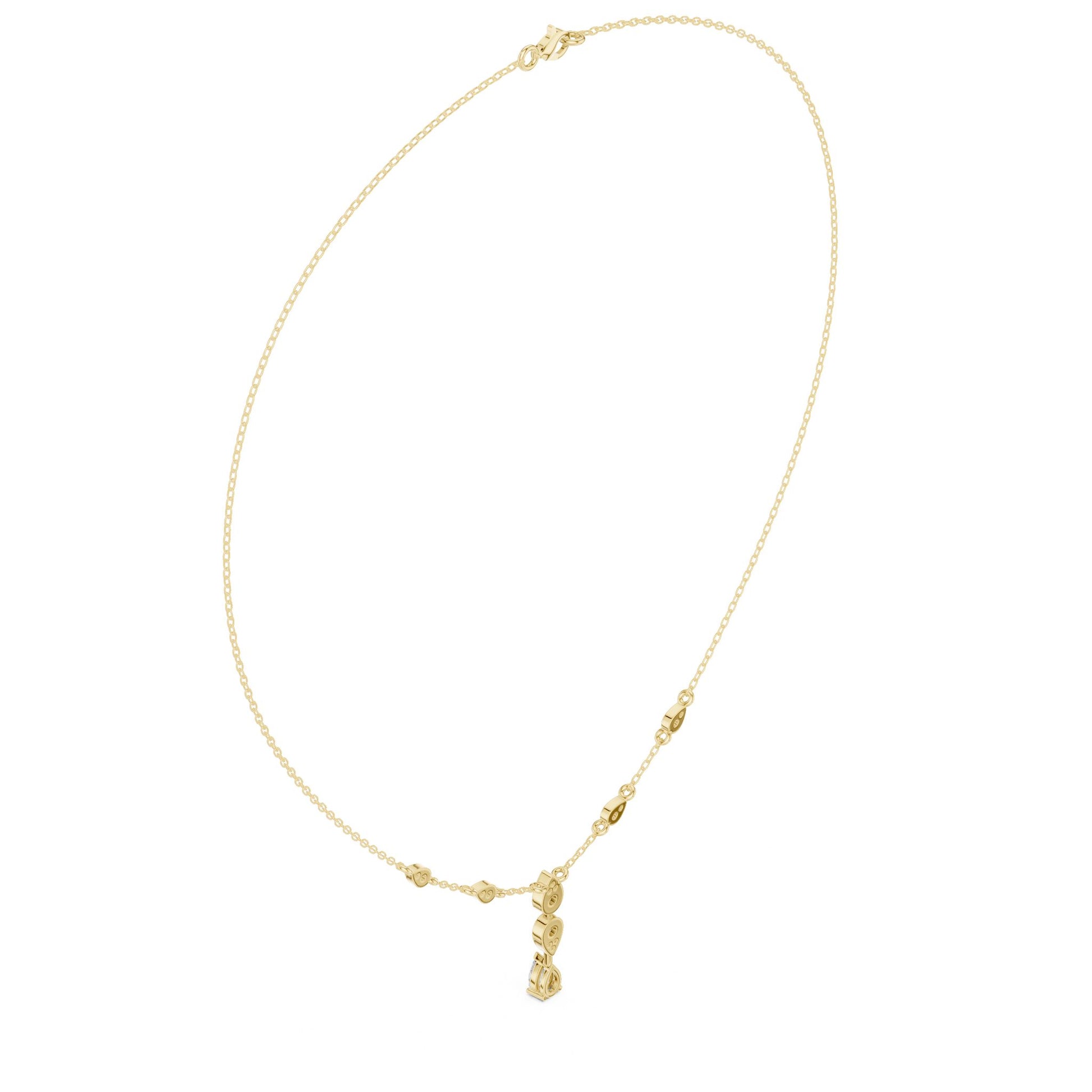 Pear Lab Grown Diamond Side-Stone Pendant