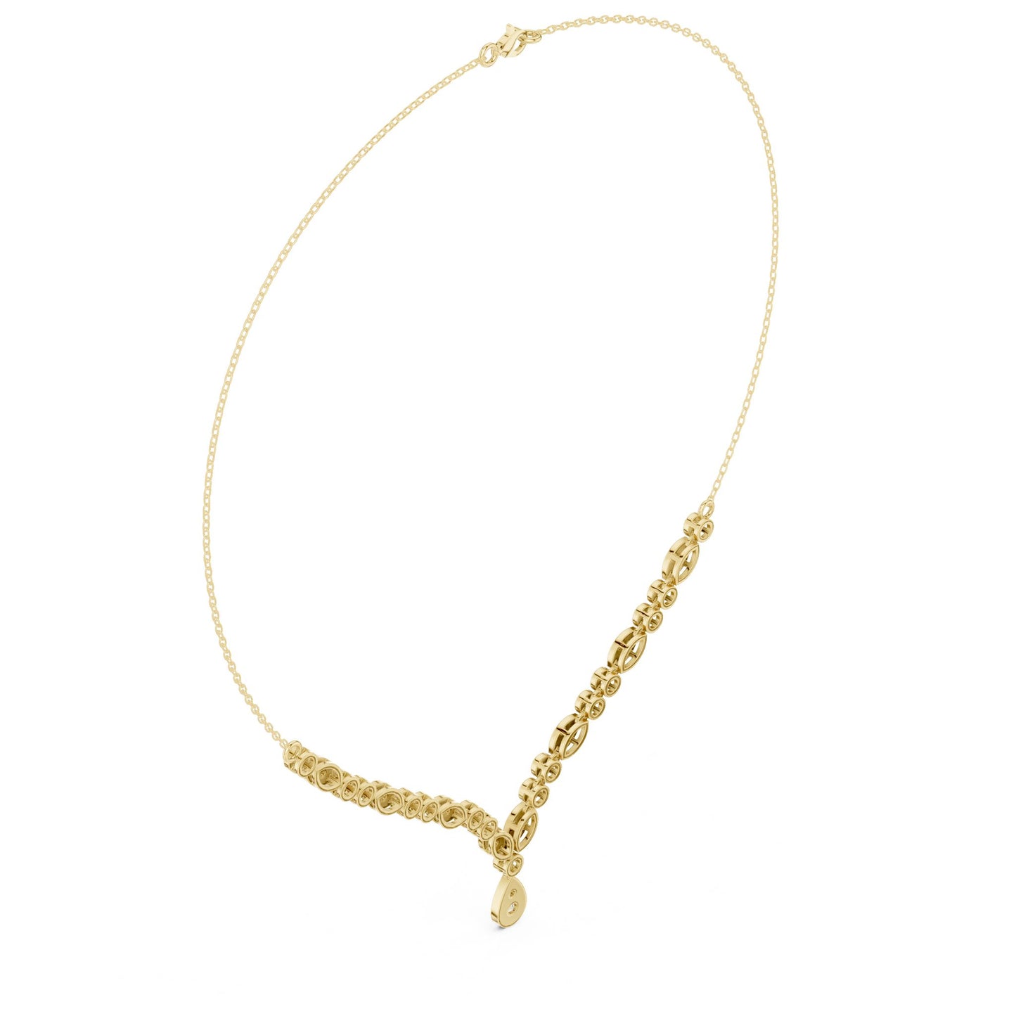 Pear Lab Grown Diamond Side-Stone Pendant
