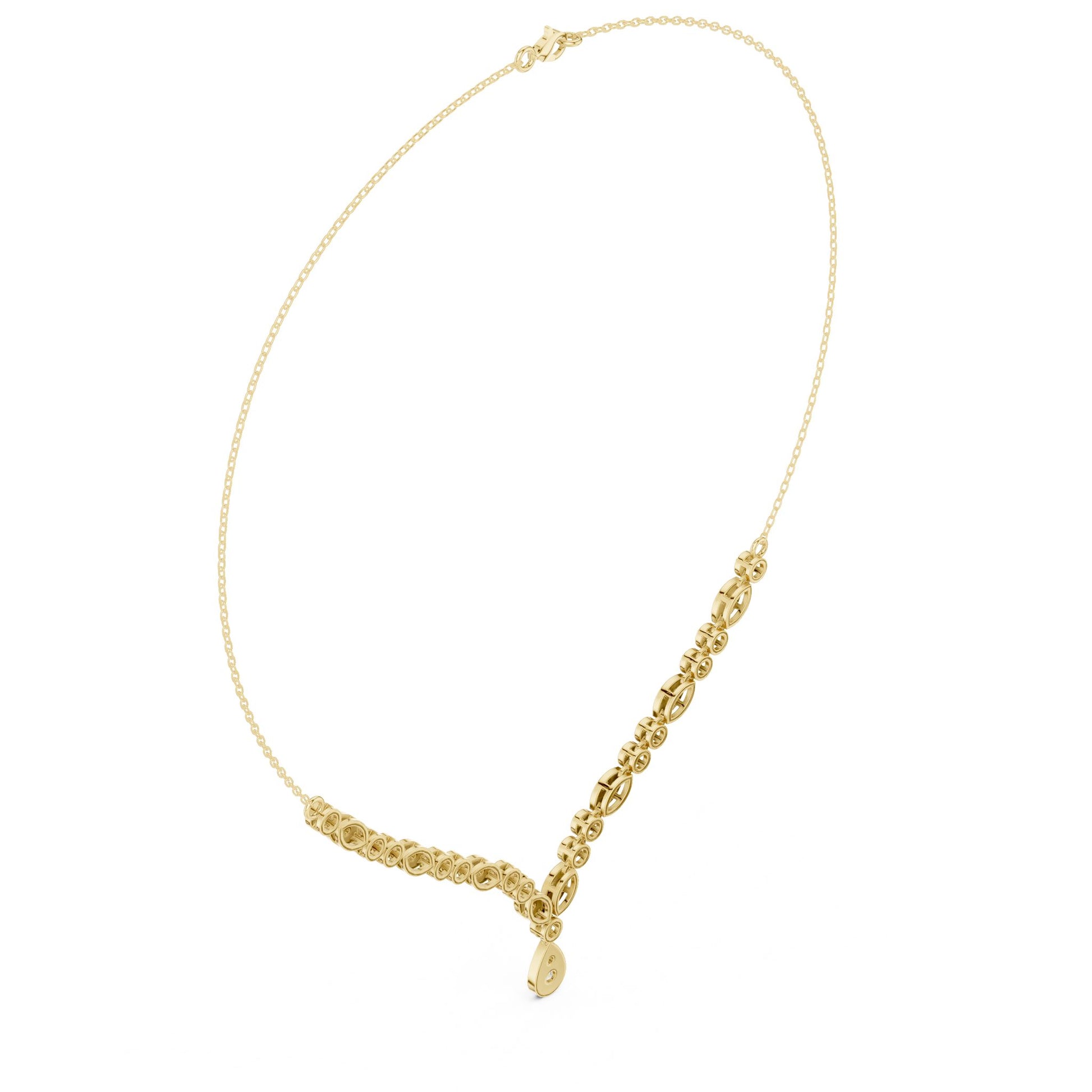 Pear Lab Grown Diamond Side-Stone Pendant