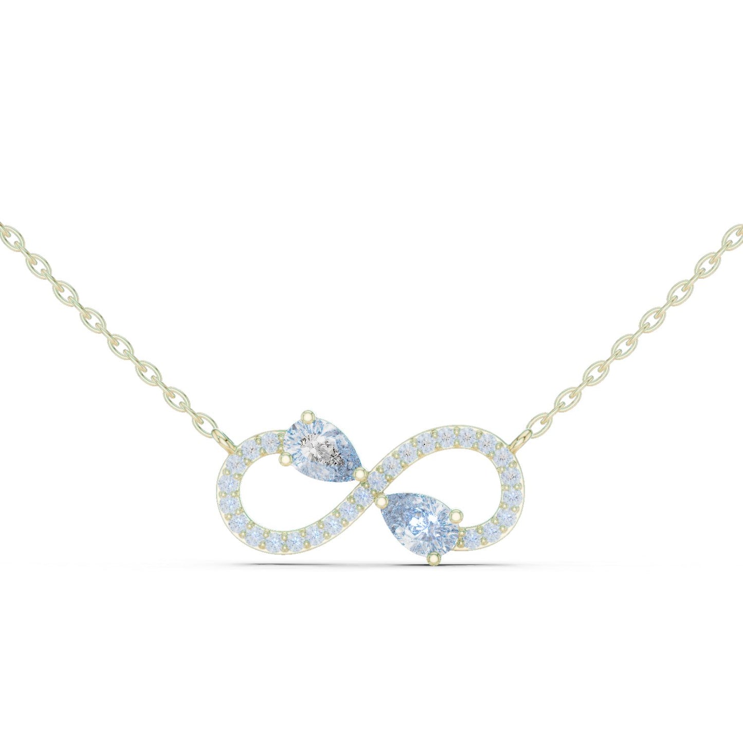 Pear Lab Grown Diamond Side-Stone Pendant
