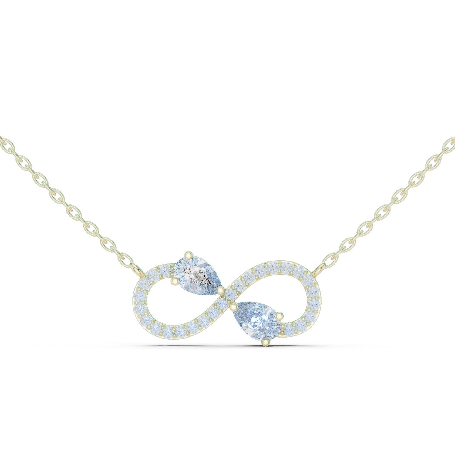 Pear Lab Grown Diamond Side-Stone Pendant