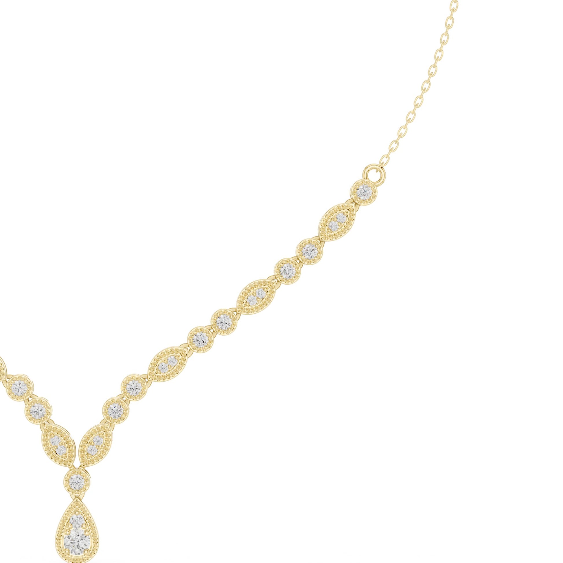 Pear Lab Grown Diamond Side-Stone Pendant