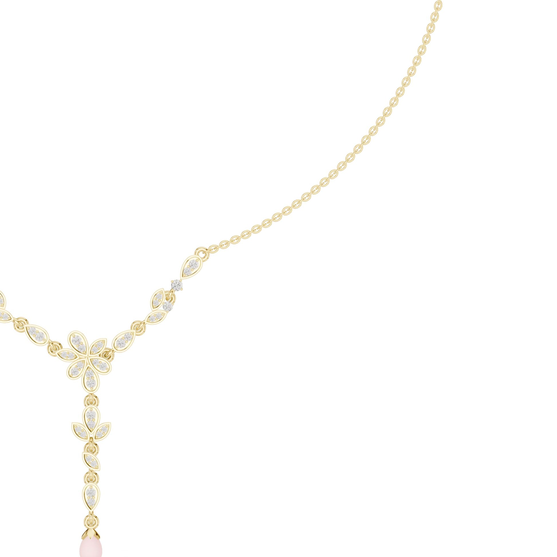 Pear Lab Grown Diamond Side-Stone Pendant