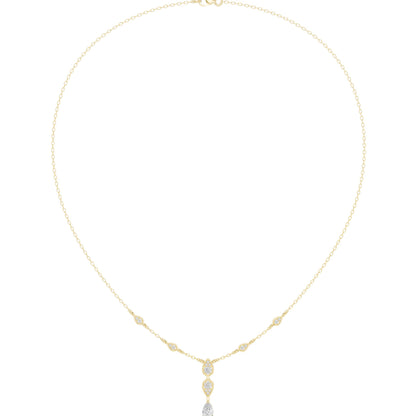 Pear Lab Grown Diamond Side-Stone Pendant