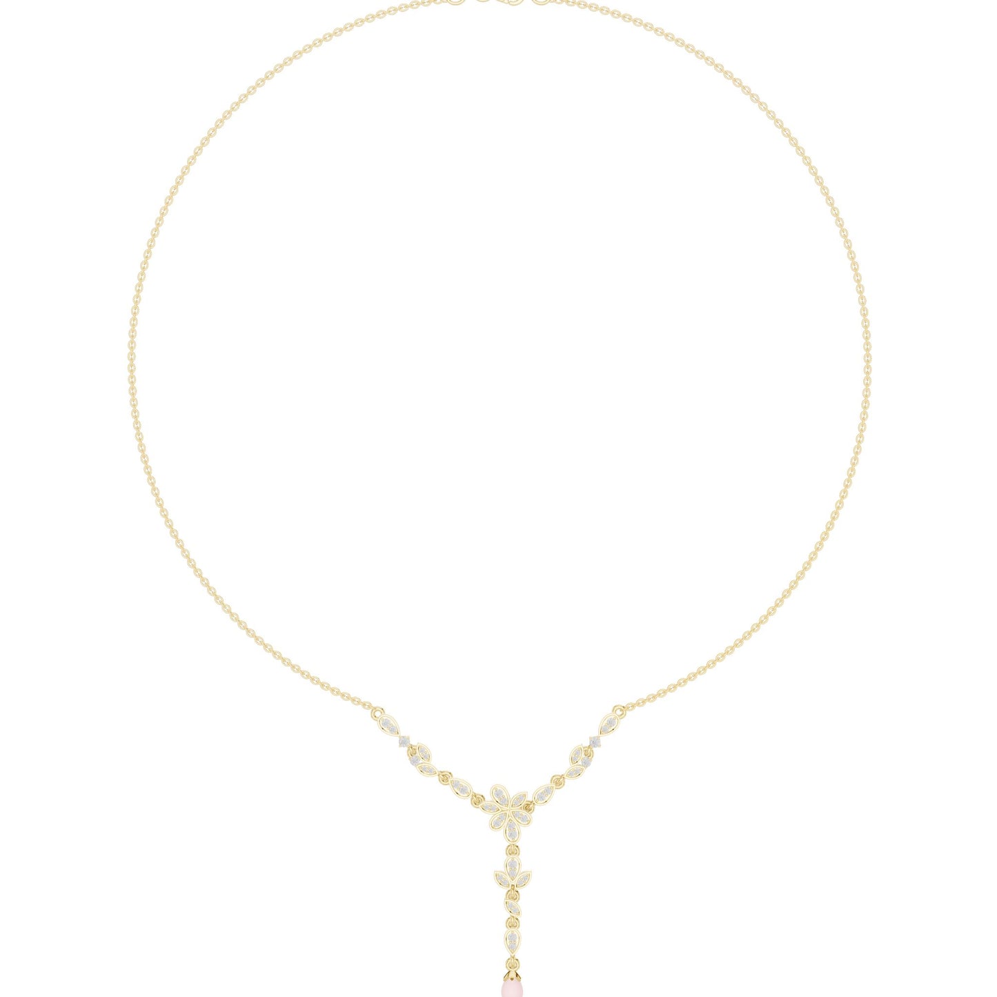 Pear Lab Grown Diamond Side-Stone Pendant