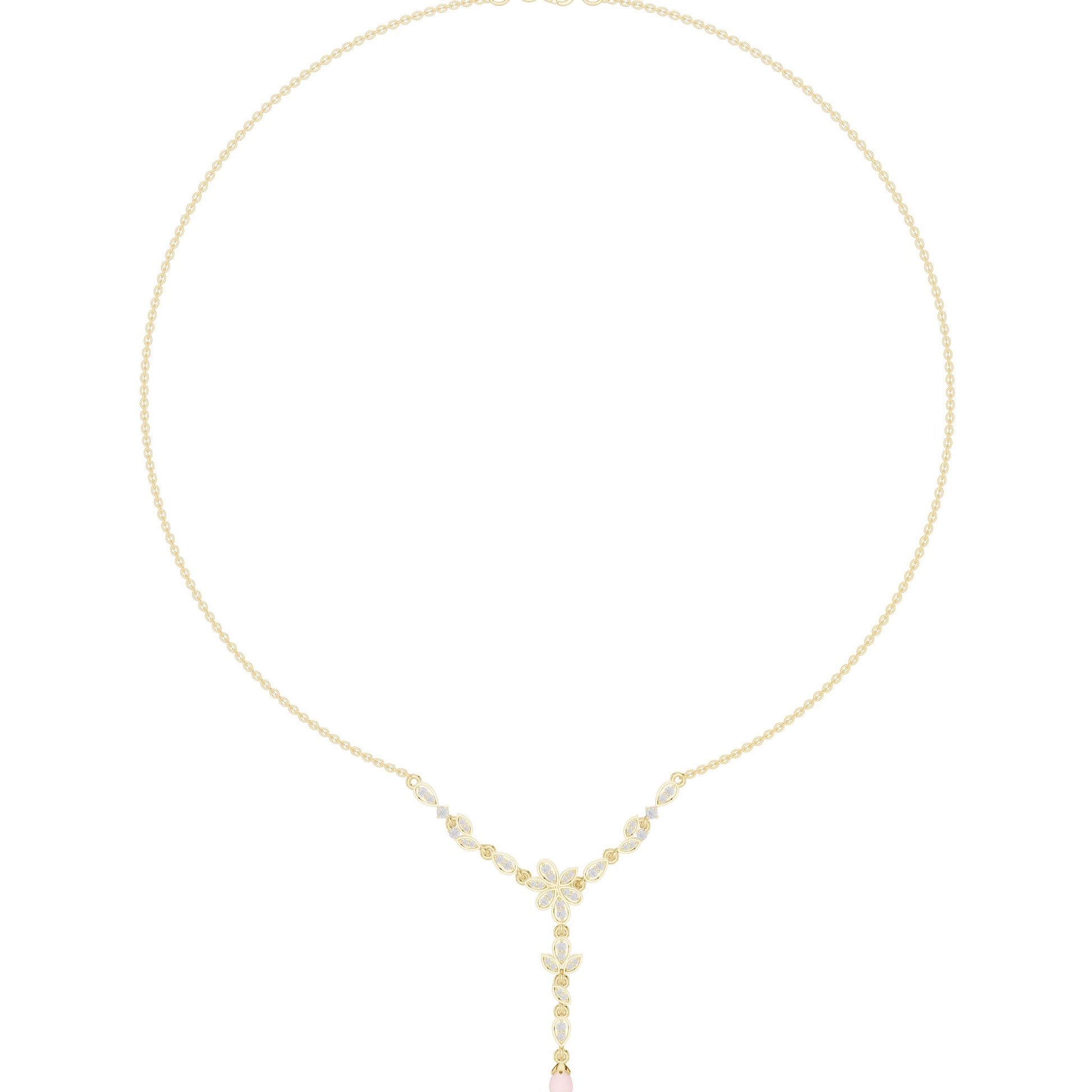 Pear Lab Grown Diamond Side-Stone Pendant