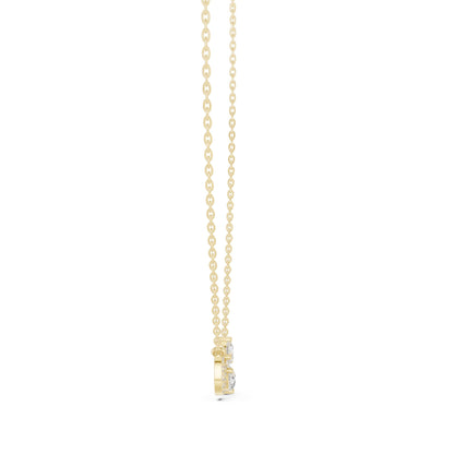 Pear Lab Grown Diamond Side-Stone Pendant