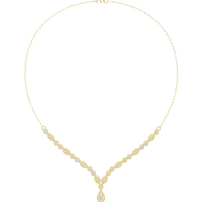 Pear Lab Grown Diamond Side-Stone Pendant
