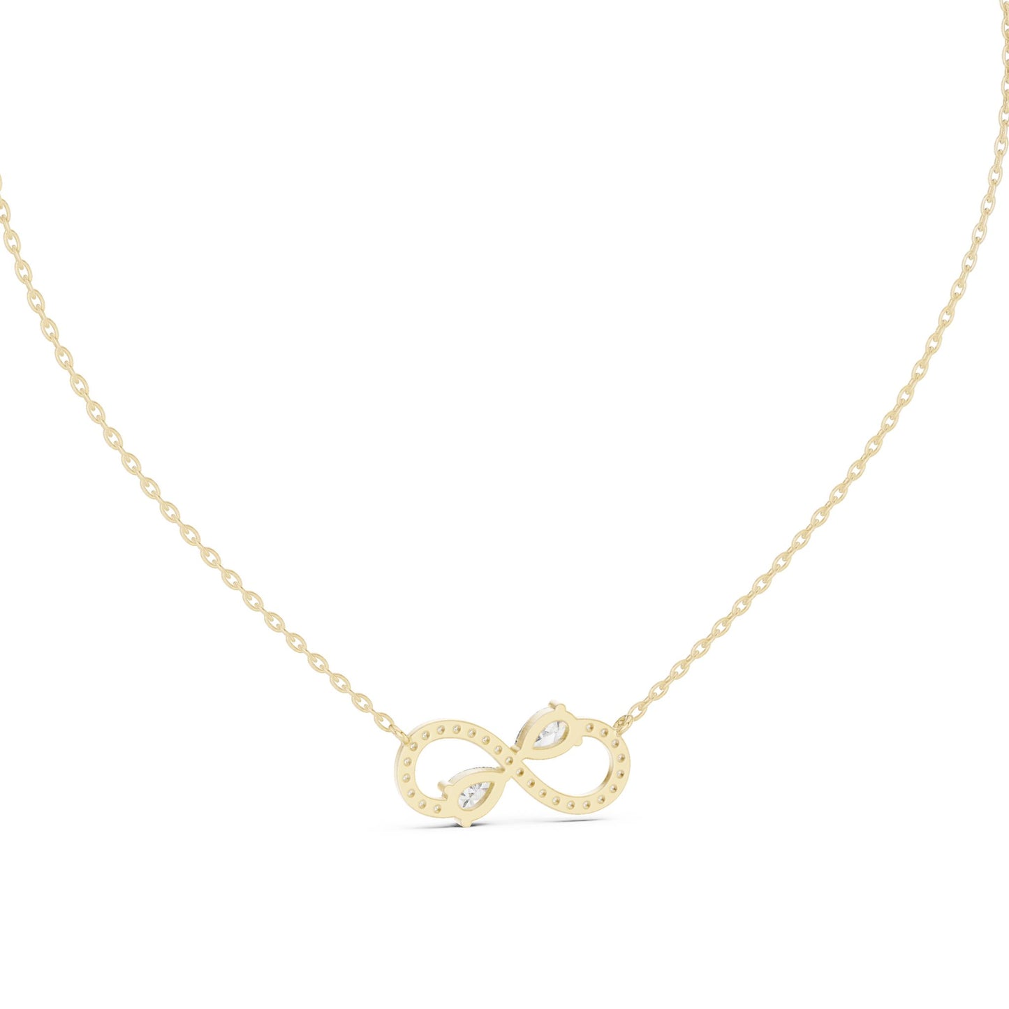Pear Lab Grown Diamond Side-Stone Pendant