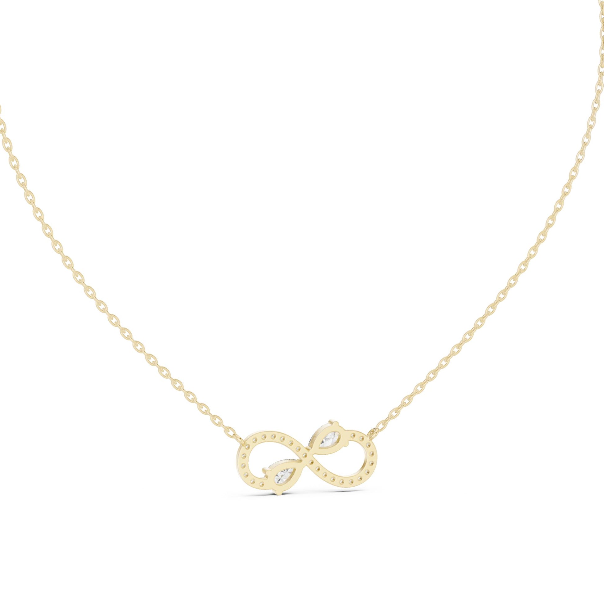 Pear Lab Grown Diamond Side-Stone Pendant