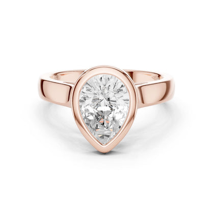 Pear Lab Grown Diamond Solitaire Engagement Ring