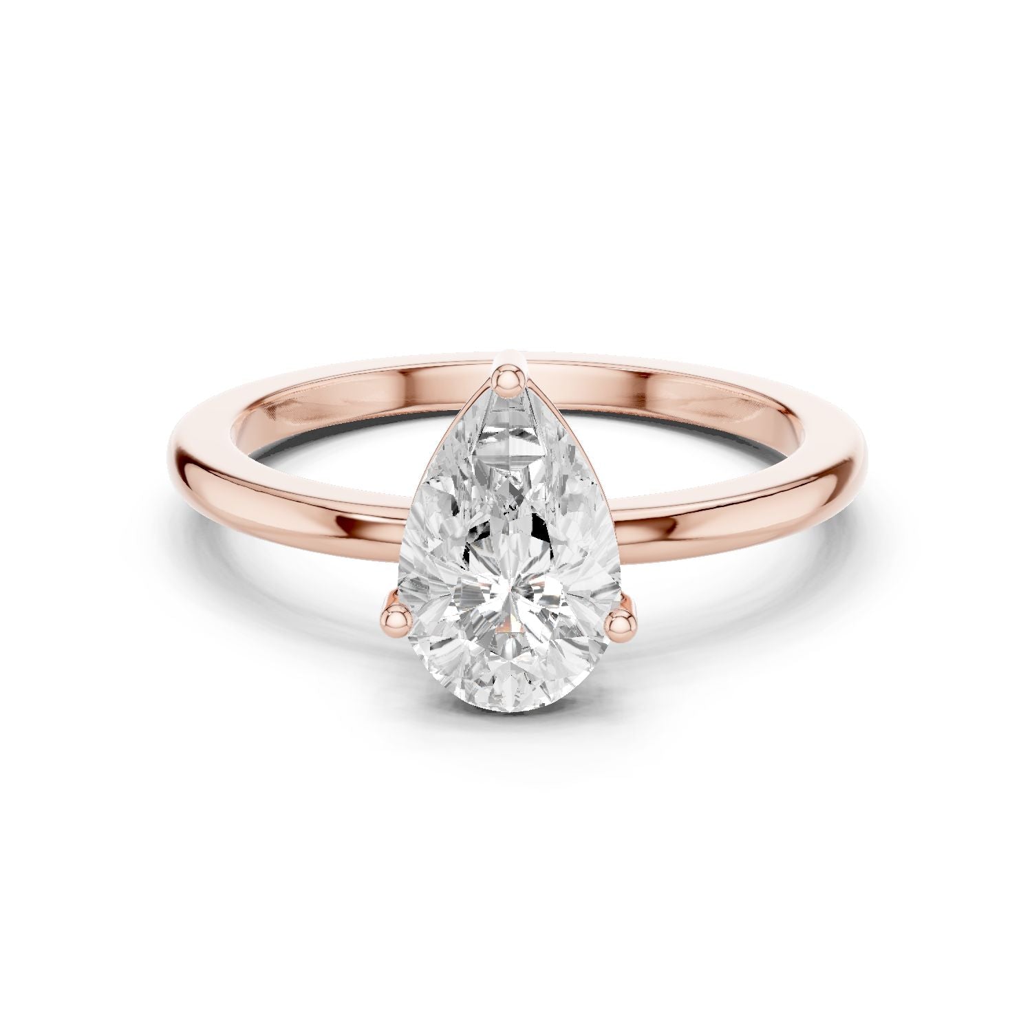 Pear Lab Grown Diamond Solitaire Engagement Ring