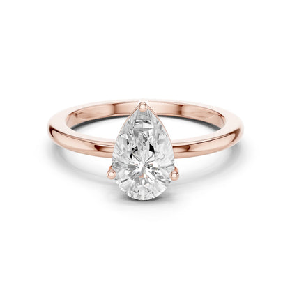 Pear Lab Grown Diamond Solitaire Engagement Ring