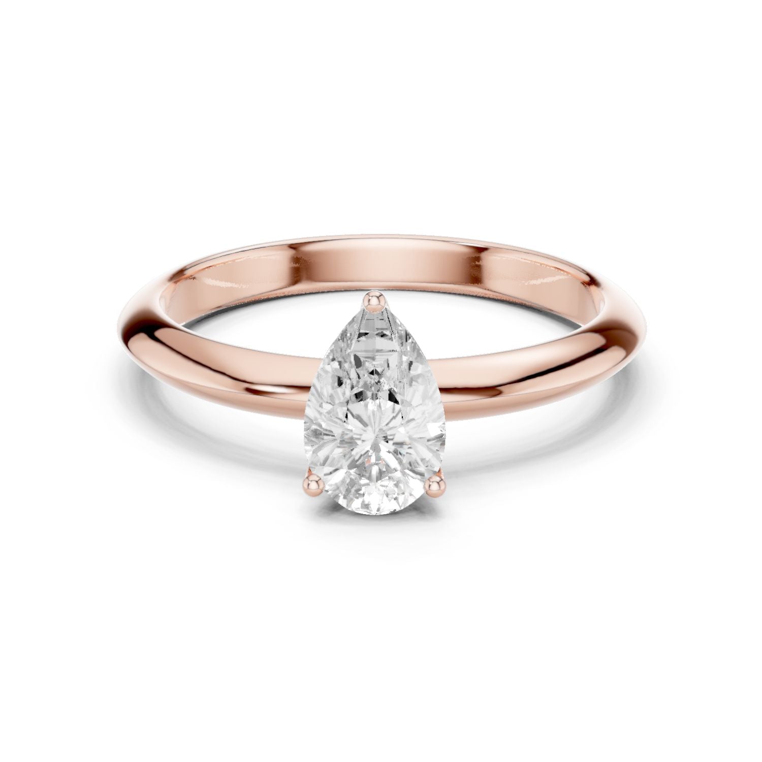 Pear Lab Grown Diamond Solitaire Engagement Ring