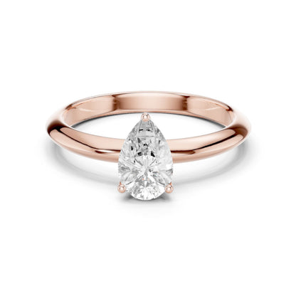 Pear Lab Grown Diamond Solitaire Engagement Ring