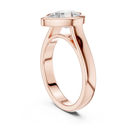 Pear Lab Grown Diamond Solitaire Engagement Ring