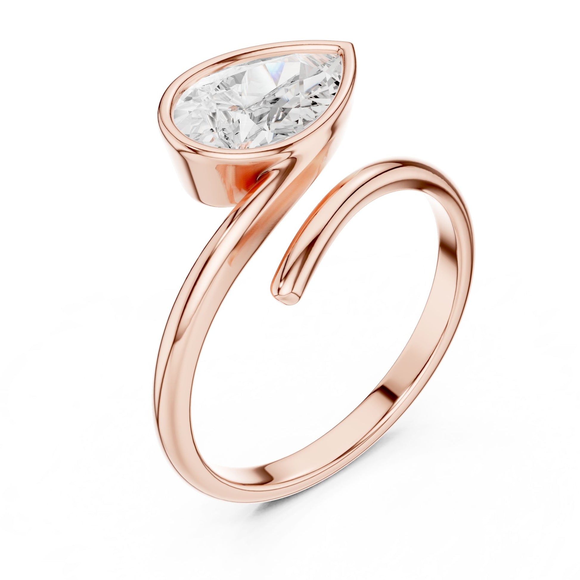 Women's Pear Lab Grown Diamond Ring
