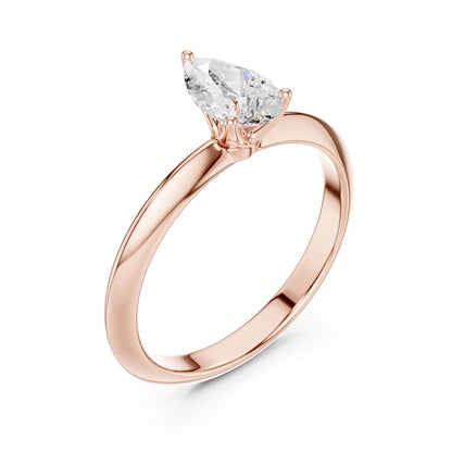 Pear Lab Grown Diamond Solitaire Engagement Ring