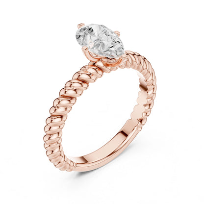 Pear Lab Grown Diamond Solitaire Engagement Ring