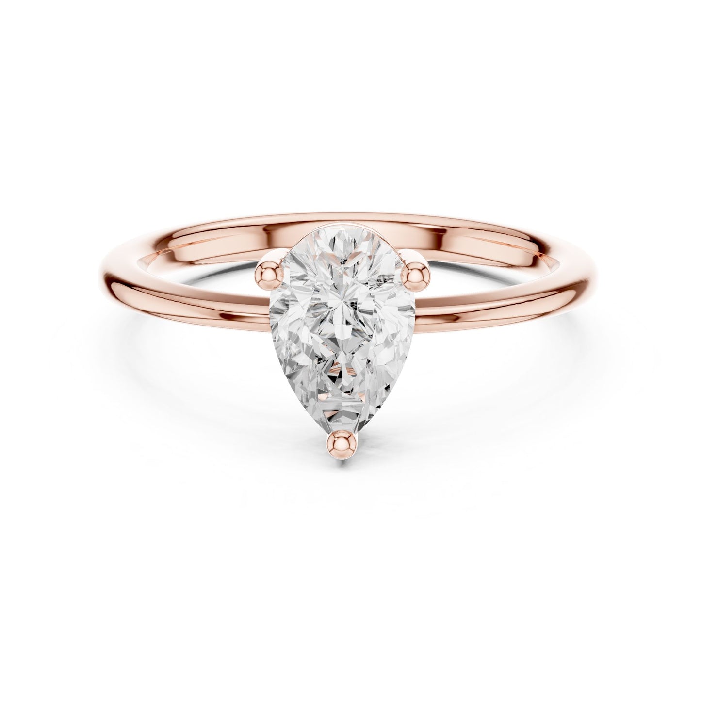 Pear Lab Grown Diamond Solitaire Engagement Ring