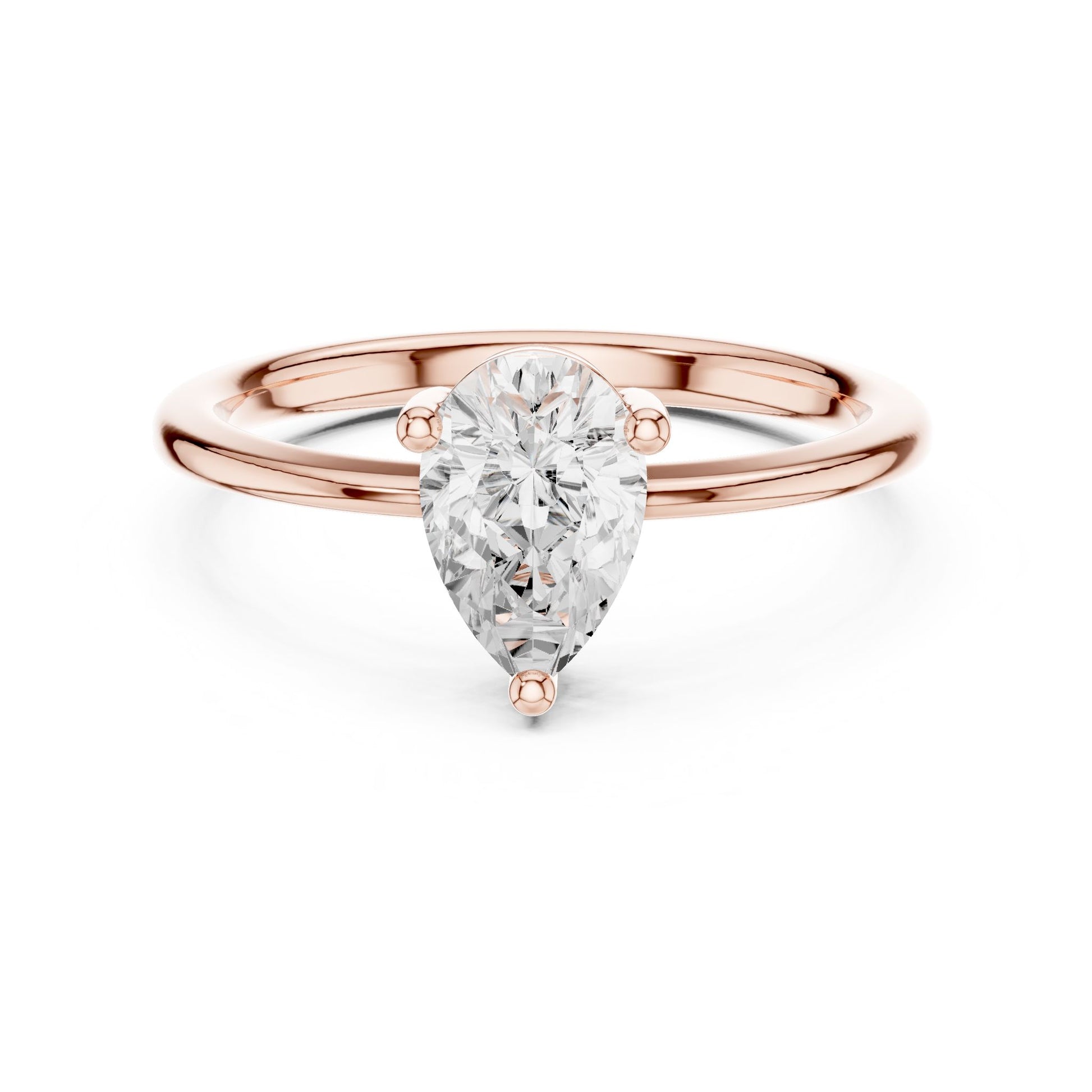 Pear Lab Grown Diamond Solitaire Engagement Ring