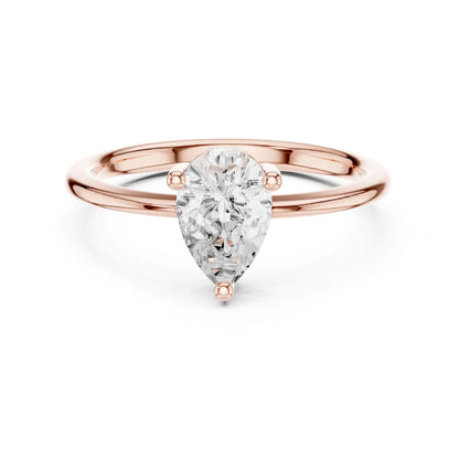 Pear Lab Grown Diamond Solitaire Engagement Ring