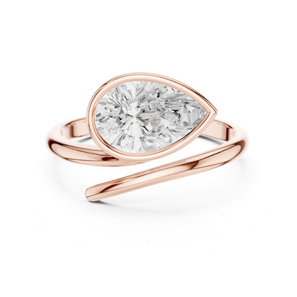 Women's Pear Lab Grown Diamond Ring